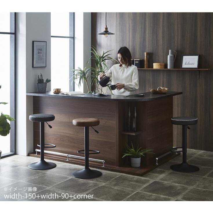 バーカウンターテーブルセット バーカウンター セット 幅90 コーナー