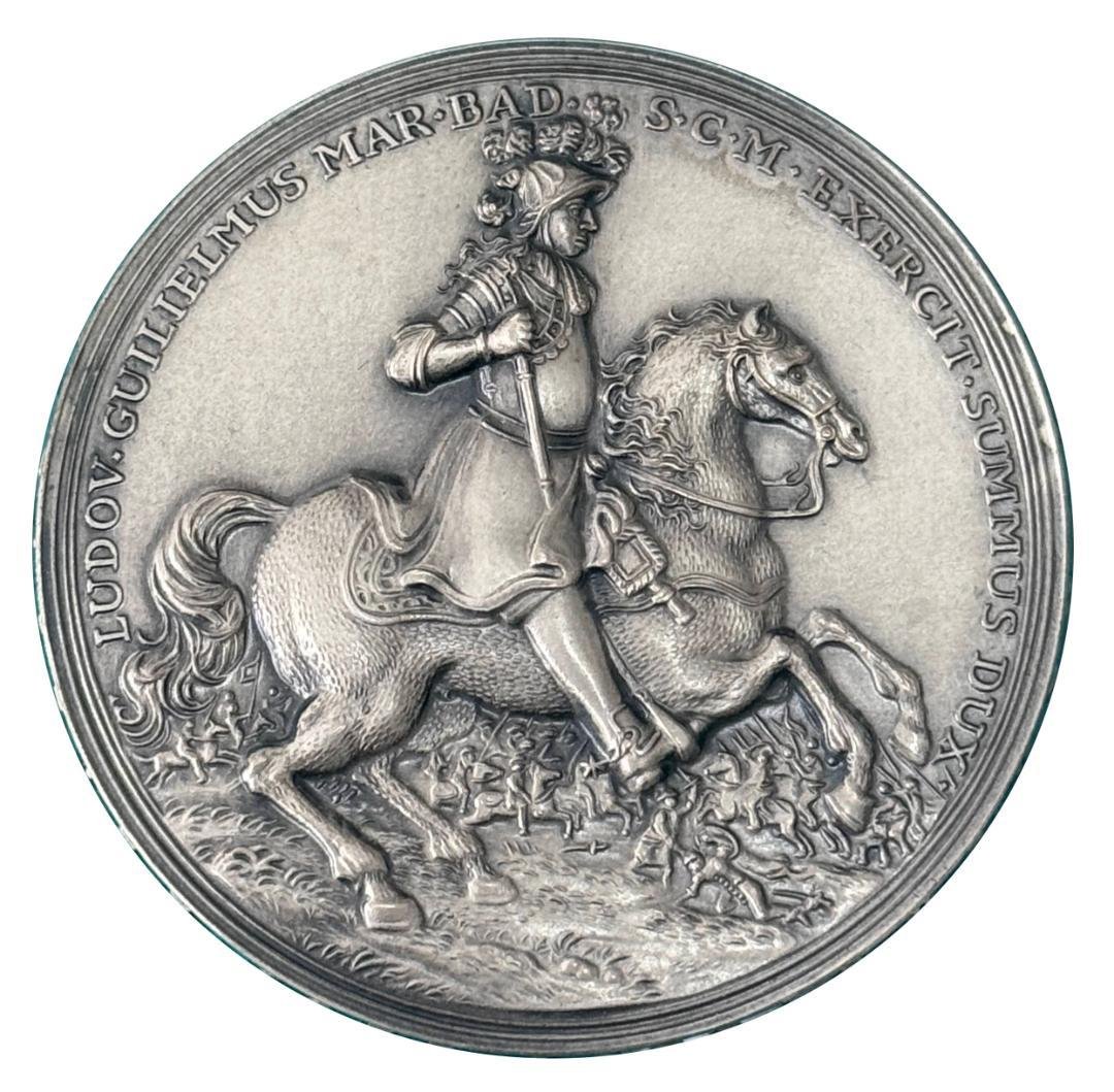 1955 ドイツ バーデン ヴィルヘルム 生誕300周年 大型 レア 純銀メダル 1955 ドイツ バーデン ヴィルヘルム 生誕300周年 大型 レア 純銀メダル