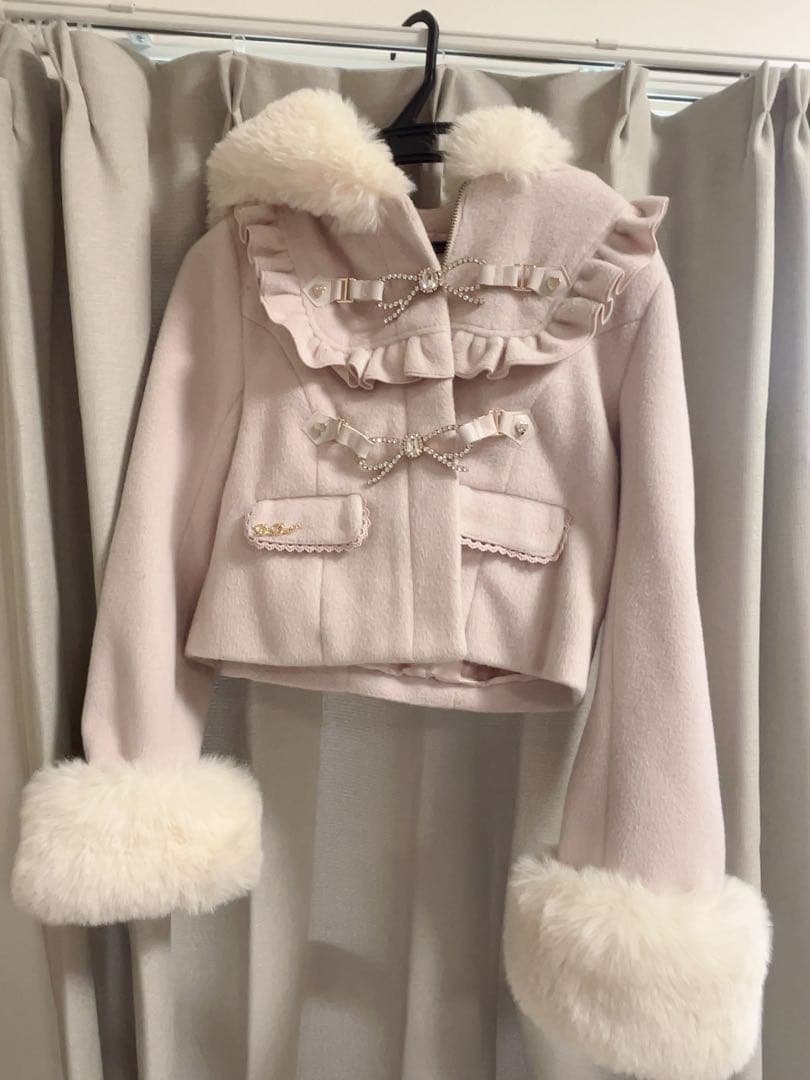 リズリサ lizlisa ビジューリボンショートフードコート - メルカリ